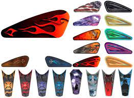 Buy East Coast Vinyl Werkz Motorcycle Gas Tank Decals Sets For Harley Davidson Sportster 883 1200 Honda Shadow Suzuki Kawasaki Layered Tribal Flames Red 2pc Side Tank Decals Online In Indonesia B07td6wrx2