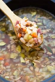 Slow Cooker Leftover Ham Bone Soup Recipe Ham Bone Soup Soup Recipes Slow Cooker Bone Soup