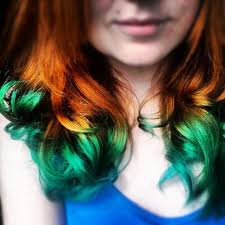 How to do dip dye hair at home. Natural Red Hair Turquoise Dip Dye Hair Colors Ideas Dip Dye Hair Colored Hair Tips Temporary Blue Hair Dye