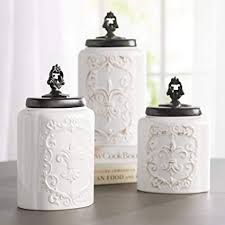 Oscillatory after all higher echelons are decorative. Buy Ceramic Kitchen Canisters Set Of 3 Food Storage Jars With Air Tight Stainless Steel Lids For Kitchen Or Bathroom Decorative Ceramic Canister Set Online At Low Prices In India Amazon In
