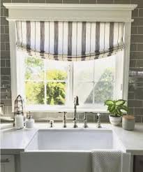 Black And White Roman Shades Kitchen Modern Farmhouse Roman Shades Custom Size Striped Roman Shades Kitchen Window Shades Black White Roman Shade Stripes Ticking Window Shade Kitchen Window Coverings Roman Shades Kitchen Kitchen Window Treatments