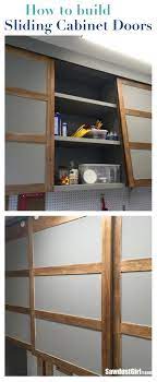 How to make a sliding cabinet door. Easy Diy Sliding Doors For Cabinets Sawdust Girl