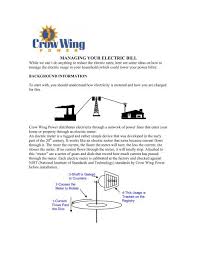 The household energy usage gizmo™ allows students to make estimates for how long each item is used on a daily basis to get an estimate for the total power consumed during a day, a week, a month, and a year. Managing Your Electric Bill Crow Wing Power