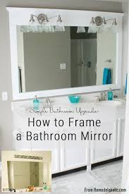 Framing A Large Bathroom Mirror In 2020 Large Bathroom Mirrors Bathroom Mirrors Diy Bathroom Mirror