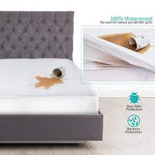 1 queen mattress cover waterproof fitted protector soft plastic 12 deep economy. 100 Waterproof Mattress Protector Premium Cotton Terry Bed Cover Hypoallergenic Mattress Cover Fitts Mattresses Up To 18 Inch Rv Short Queen Walmart Com Walmart Com