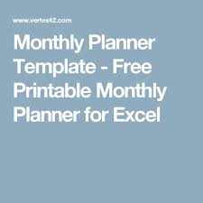 Monthly Planner Template Free Printable Monthly Planner