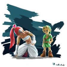 Legend of Zelda Ocarina of Time art > Link and Gerudo Nabooru | Legend of  zelda, Ocarina of time, Legend