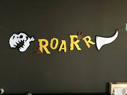 Dinosaur Skeleton Roar Banner Easypeasybynoeeazy Trains Birthday Party Dinosaur Baby Shower The Good Dinosaur