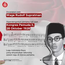 Sebagai lagu wajib nasional indonesia, lagu kongres itu sendiri juga menghasilkan ikrar sumpah pemuda. Facebook