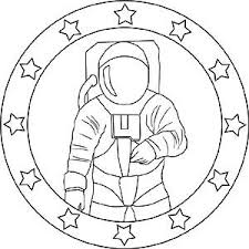 Astronaut Mit Sternen Als Mandala Ausmalbild Weltraum Planeten Kostenlose Ausmalbilder Weltraum