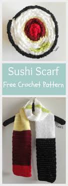 This free beanie knitting pattern is made up entirely of knits and purls, making it perfect for beginners and a quick knit for old hands. Sushi Scarf Is An Unique Design Looks Like A Normal Scarf When Worn But It Magically Becomes A Yummy Sushi When Yo Free Crochet Scarf Crochet Pattern Crochet