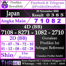 Prediksi Togel Japan 29 November 2020 11 Desember Taiwan Desember