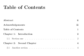 Table Of Contents Format Driverlayer Search Engine Table Of Contents Format Table Of Contents Table Of Contents Template