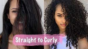 How To Straight To Curly Routine Zero Damage Video Https Blackhairinformation Com Video Galle Curling Straight Hair Super Curly Hair Hair Curling Tips
