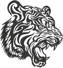 Isolated on a white background. Tiger Embroidery Machine Embroidery Design Instant Download Etsy In 2021 Tribal Tiger Tattoo Tiger Tattoo Design Tribal Tiger