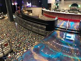Metallic Centerpiece And Epoxy Vinyl Record Floor At The Hard Rock Hotel And Casino In Tulsa Ok Concrete Decor Hard Rock Hotel Floors And More