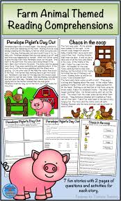 Farm Animal Themed Reading Comprehensions These Fictional Stories Follow Different Far Reading Comprehension Reading Comprehension Passages Elementary Reading