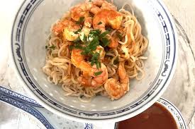 Bo Bun De Crevettes Marinees Au Thermomix Recette En 2020 Cuisine Asiatique Crevettes Marinees Plat Principal