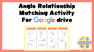 Angle Relationships Digital Matching Activity Angle Relationships Angle Relationships Worksheet Relationship Worksheets