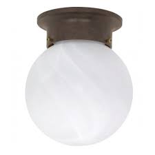The white shade casts bright light upwards to illuminate the wall and ceiling above, while diffused light shines. Nuvo 6 Ball Ceiling Light Fixture Old Bronze Alabaster Glass Nuvo 60 259 Homelectrical Com
