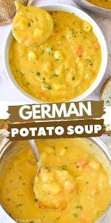 German Potato Soup In 2020 Potato Soup Vegetarian German Potato Soup Vegan Soup Recipes
