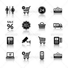 Set Pictograms Supermarket Services Shopping Icon Shop Icon Pictogram Credit Card Icon
