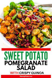 Sweet Potato Quinoa Salad Recipe Sweet Potato Quinoa Salad Vegetarian Salad Recipes Salad With Sweet Potato