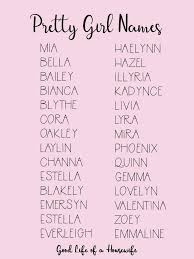 Beautiful Unique Girl Names Good Life Of A Housewife Beautiful Baby Girl Names Unique Girl Names Pretty Girls Names