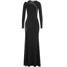 Emilio Pucci Lace Up Detailed Gown Long Sleeve Black Gown Long Black Evening Dress Long Sleeve Evening Gowns