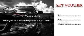 Gift vouchers hanna car wash offers discount gift certificate books for purchase. Wash N Gloss Mobile Valet Car Cleaning Voucher