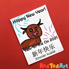 As we welcome another chinese new year, it's also the time to celebrate your friends who make each day of the year chinese new year is the perfect time to let your family members know how special they are. Year Of The Ox Greeting Card Prompt Learn Draw Send Chinese New Year 2021
