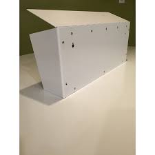 Modern contemporary retro design , the retrobox locking pole mounted mailbox, wh by tedstuff (3) $485. Modern Mailbox Monochromatic White Chairish