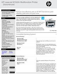 Easy maintenance and excellent performance have placed this printer way ahead of its competitors with many specifications. Hp Laserjet M1522n Multifunction Printer Discontinued Manualzz