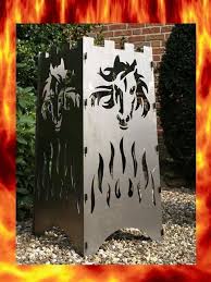 Gartendekoration Wunderschoner Feuerkorb Feuersaule Pferd Ein Designerstuck Von Rostsaeulen De Bei Dawanda Fire Ring Dragon Decor Outdoor Fire