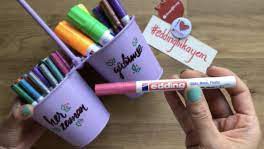 edding kalemleri ile saksi boyama fikirleri fikirler saksi boncuk isi