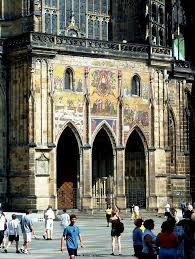 St Vitus Cathedral Golden Portal Mosaic Prague Praag Tsjechie