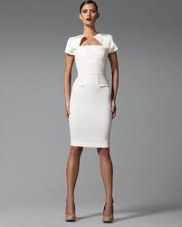 Roland Mouret Myrtha Folded Sheath Dress Fashion Little White Dresses Dresses