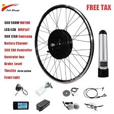 Low cost e bike conversion kit diy e bikes | electric cycle kit with battery Electric Bike Kit With Battery 36v 500w Motor Ebike Conversion Kit Lcd Led Display Disc V Brake Scooter Controller Priparax Com
