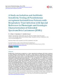 Pdf A Study On Isolation And Antibiotic Sensitivity Testing