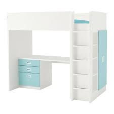 Stuva Fritids Hochbettkomb 3 Schubl 2 Turen Weiss Hellblau Ikea Deutschland Loft Betten Ikea Loft Ikea Bett