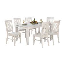 Beachcrest Home Pennington 7 Piece Dining Set Reviews Wayfair Solid Wood Dining Set Dining Chairs White Dining Table Set