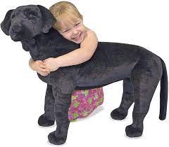 Amazon Com Melissa Doug Giant Black Lab Lifelike Stuffed Animal Dog Over 2 Feet Tall Melissa Doug 2117 Toys Games