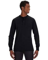 J America Ja8244 Vintage Brushed Jersey Henley