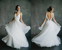 Ready To Ship Bridal Gown Us12 Size Wedding Dress Milk Color Beach Dress Open Back Tulle Dress Romantic Long Gown Boho Summer Dress Open Back Wedding Dress Minimal Wedding Dress Ball