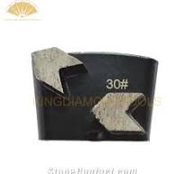 HTC Diamond Grinding Shoes With Two Arrow Shape Segments
