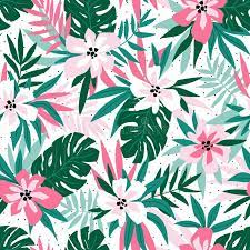 The best selection of royalty free hawaii floral patterns vector art, graphics and stock illustrations. Hawaiian Vector Seamless Pattern With Pink Flowers And Green Leaves Stylish Floral End Flower Illustration Pattern Hawaiian Pattern Design Flower Illustration