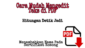 Cara Mengedit Tulisan Di Pdf Cara Menulis Nama Pada Sertifikat Kosong Youtube