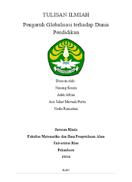 Check spelling or type a new query. Karya Tulis Ilmiah Dampak Globalisasi Ba