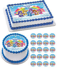 Care Bears Edible Birthday Cake Topper Or Cupcake Topper Decor Cake Decorating Frosting Birthday Cake Toppers Edible Cake