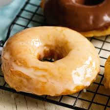 homemade raised donuts with glaze